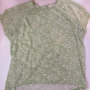 Loft green floral top, size xl